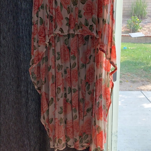 Beautiful vintage hi-low floral dress - Picture 5 of 7